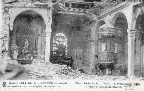 Eglise bombardée  (Belleville)
